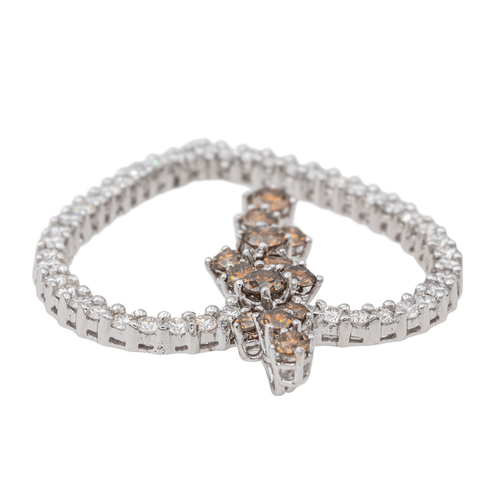 Pendentif Pendentif cœur en or blanc 18 carats et diamants 58 Facettes 3351134CN