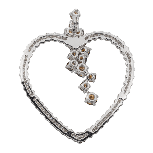 Pendentif Pendentif Coeur Or blanc Diamant 58 Facettes 3351134CN