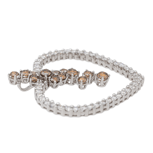 Pendentif Pendentif cœur en or blanc 18 carats et diamants 58 Facettes 3351134CN