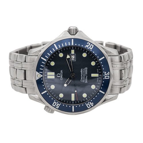 Montre Omega Seamaster - Montre Diver en acier, cadran bleu 41 mm 58 Facettes 3352058RV