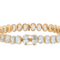 Bracelet Bracelet en or rose 18 carats avec aigue-marines et diamants 58 Facettes 3357370CN