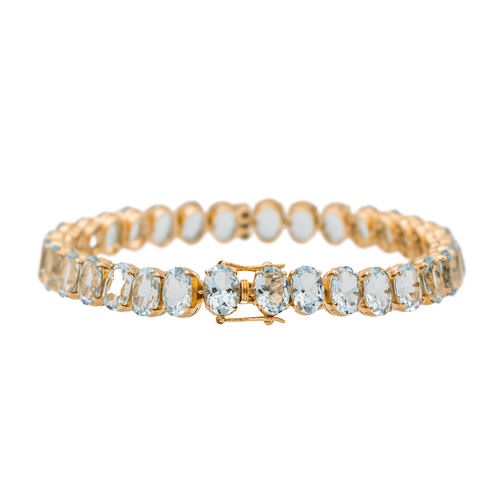 Bracelet Bracelet Or rose Aigue marine, Diamant 58 Facettes 3357370CN
