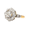 Bague 55 Bague marguerite en or jaune et platine sertie de diamants 58 Facettes 3358946CN
