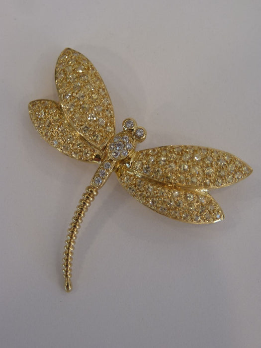 Broche Broche Pendentif Libellule, Or Jaune & Diamants 58 Facettes DV0032-27