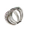 Bague Bague Riviera ondulée en or blanc 18 ct avec diamants, rubis, saphirs et émeraudes 58 Facettes 33645