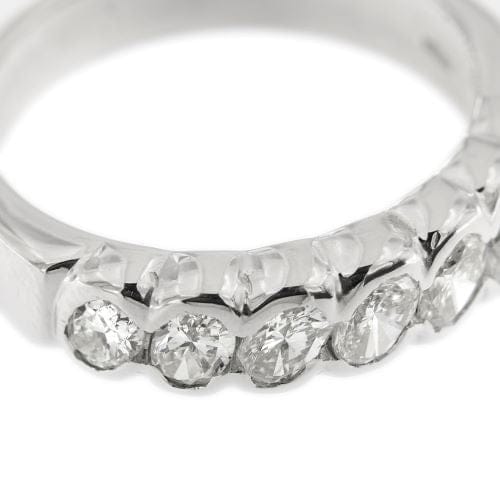 Bague Bague Riviera - Or blanc 18 ct et diamants ovales 1,19 ct 58 Facettes 33658