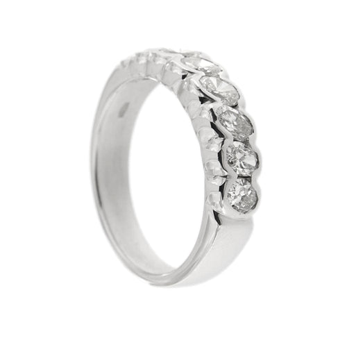 Bague Bague Riviera - Or blanc 18 ct et diamants ovales 1,19 ct 58 Facettes 33658