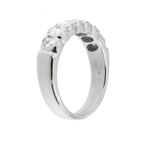 Bague Bague Riviera - Or blanc 18 ct et diamants ovales 1,19 ct 58 Facettes 33658