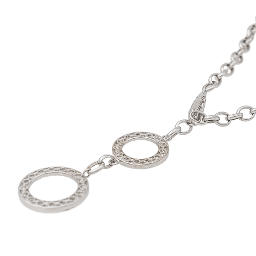 Collier Collier en or blanc 18 carats serti de diamants 58 Facettes 3367681CN