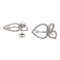 Boucles d'oreilles Boucles d’oreilles feuille en or blanc 18 carats et diamants 58 Facettes 3367695CN