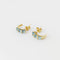 Boucles d'oreilles Boucles d’oreilles demi-lune en or jaune 18 carats et aigues-marines 58 Facettes 33685