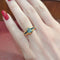 Bague 54 Bague en or jaune 18 carats avec aigue-marine et saphirs 58 Facettes 33702