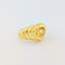 Bague 50 Bague cœur en or jaune 18 carats et citrine 58 Facettes 33706