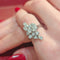 Bague 48 Bague bouquet en or blanc 18 carats et diamants 58 Facettes 33708