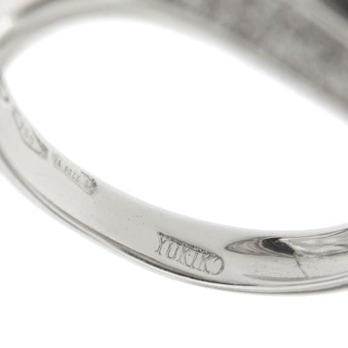 Bague Yukiko - Bague bandeau en or blanc 18 carats et diamants 58 Facettes 33708