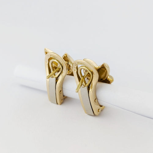 Boucles d'oreilles Boucles d’oreilles - Motif végétal en or jaune 18 carats, diamants et saphirs 58 Facettes 33712