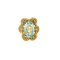 Bague 51 Bague motif floral en or jaune 18k, aigue-marine et diamants 58 Facettes BO/240027