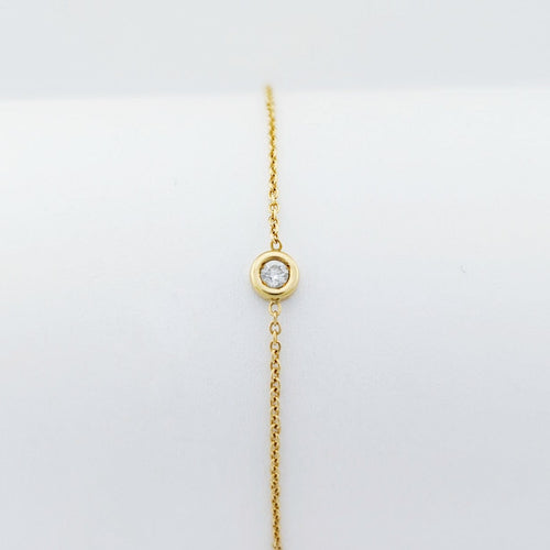 Bracelet Bracelet solitaire en or jaune 18 carats et diamant 58 Facettes 33746