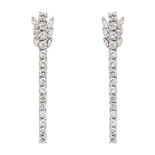 Boucles d'oreilles Boucles d'oreilles Pendantes Or blanc Diamant 58 Facettes 3376674CN