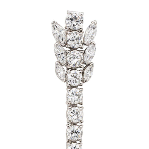 Boucles d'oreilles Boucles d'oreilles Pendantes Or blanc Diamant 58 Facettes 3376674CN