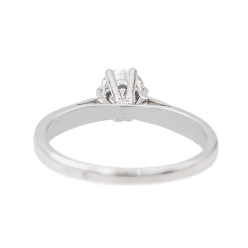 Bague 52 Bague solitaire en or blanc 18 carats avec diamant 58 Facettes 3376676CN