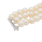 Bracelet Bracelet trois rangs de perles de culture en or blanc 18 carats, saphirs 58 Facettes 3376723CN