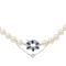 Collier Collier Perle Or blanc Perle, Saphir 58 Facettes 3376725CN