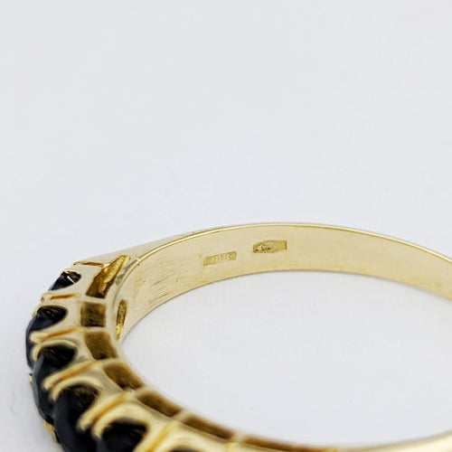 Bague 59 Bague demi-tour en or jaune 18 carats et saphirs 58 Facettes 33773