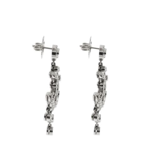 Boucles d'oreilles Boucles d’oreilles pendantes chandelier en or blanc 18 kt et diamants 58 Facettes 33777O