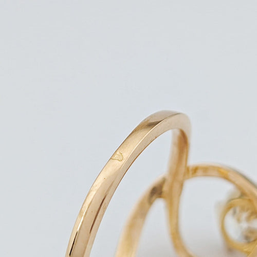 Bague 53 Bague solitaire en or jaune 18 carats avec diamant 1,42 ct 58 Facettes 33781