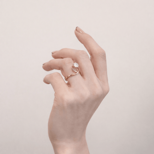 Bague 53 Bague solitaire en or jaune 18 carats avec diamant 1,42 ct 58 Facettes 33781