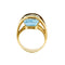 Bague Bague en or jaune 18 carats avec topaze rectangulaire 12 ct 58 Facettes 33849