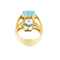 Bague Bague en or jaune 18 carats avec topaze rectangulaire 12 ct 58 Facettes 33849