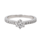 Bague 51 Bague solitaire en or blanc 18 carats avec diamants 58 Facettes 3384912CN