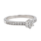 Bague 51 Bague solitaire en or blanc 18 carats avec diamants 58 Facettes 3384912CN