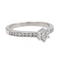 Bague 51 Bague solitaire en or blanc 18 carats avec diamants 58 Facettes 3384912CN
