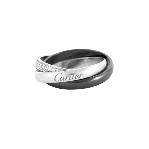 Bague 50 CARTIER - Bague Trinity Céramique Diamants 58 Facettes DV0369-1