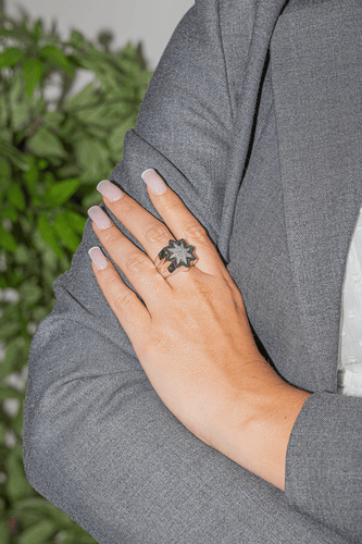 Bague 54 Bague Etoile Or blanc Diamant 58 Facettes 3389098CN