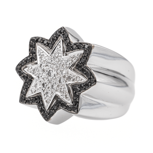 Bague 54 Bague Etoile Or blanc Diamant 58 Facettes 3389098CN