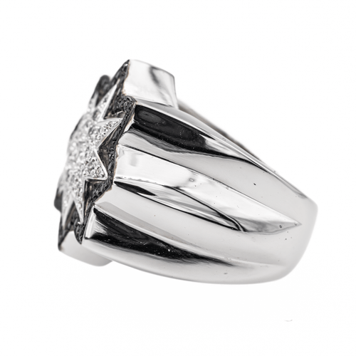 Bague 54 Bague étoile en or blanc 18 carats avec diamants 58 Facettes 3389098CN