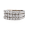 Bague 52.5 Bague demi-alliance en or blanc 18 carats et diamants 58 Facettes 3389099CN