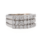 Bague 52.5 Bague demi-alliance en or blanc 18 carats et diamants 58 Facettes 3389099CN