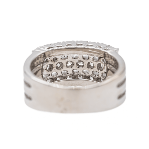 Bague 52.5 Bague demi-alliance en or blanc 18 carats et diamants 58 Facettes 3389099CN