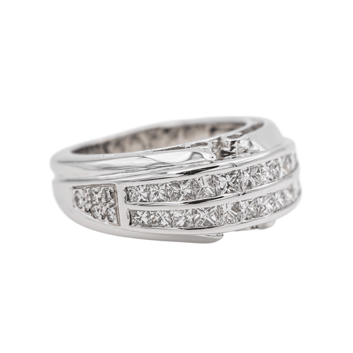 Bague 51 Bague en or blanc 18 carats sertie de diamants 58 Facettes 3389100CN