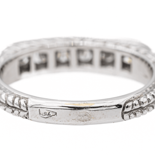 Bague 52 Bague demi-alliance en or blanc 18 carats et diamants 58 Facettes 3389105CN