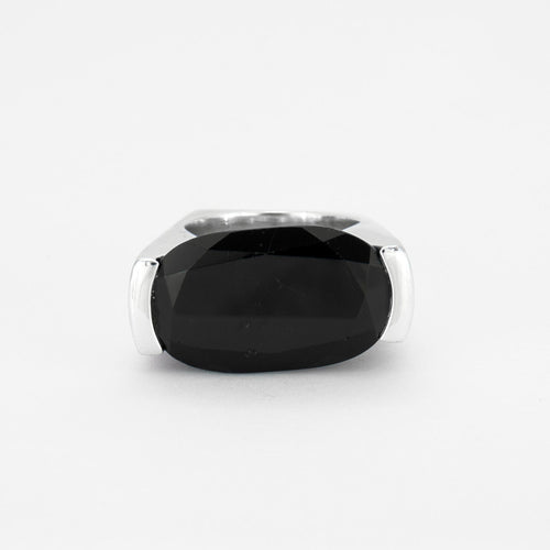 Bague 54 Bague en Or gris, Onyx 58 Facettes