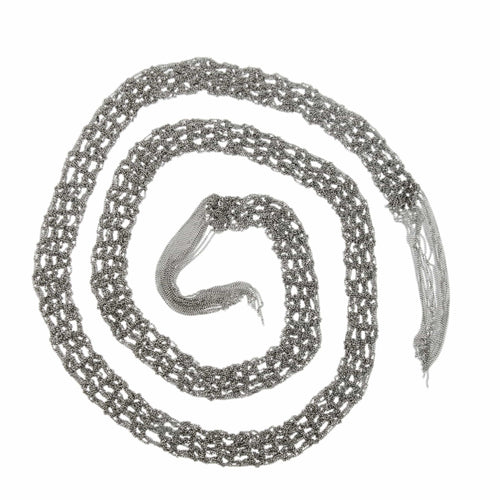 Collier Collier cravate en or blanc 18 ct à franges 58 Facettes 33993