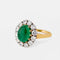 Bague VAN CLEEF & ARPELS - Bague Or Jaune, Platine, Émeraude et Diamants 58 Facettes