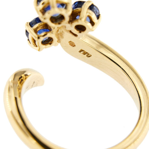 Bague 54 Bague ouverte en or jaune 18 ct avec saphirs 58 Facettes 34048