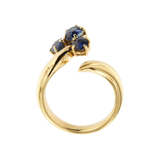 Bague 54 Bague ouverte en or jaune 18 ct avec saphirs 58 Facettes 34048